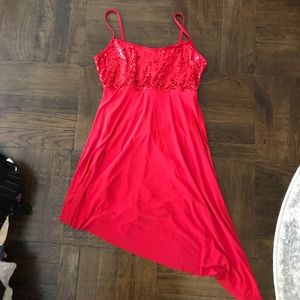Red dancer dress